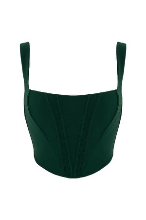 Clothing : Tops : 'Ninetta' Emerald Green Mesh Corset