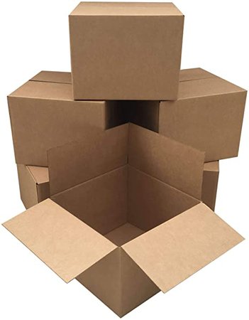 Amazon.com : Large Moving Boxes (6 Pack) 20x20x15-inches Packing Cardboard Box : Office Products