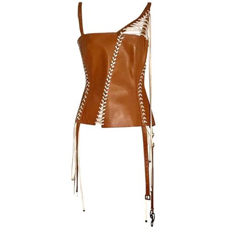leather corset top