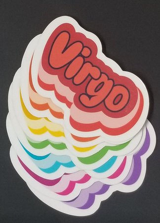 Virgo Sticker Weatherproof 7 Colors | Etsy