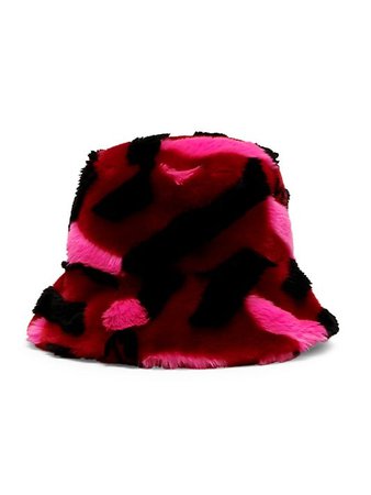 Shop Versace Greca Faux Fur Bucket Hat | Saks Fifth Avenue