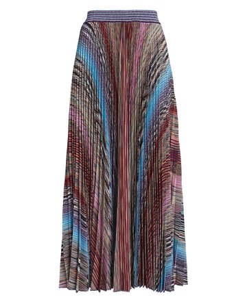 Missoni Pleated Knit Jacquard Midi Skirt | INTERMIX®