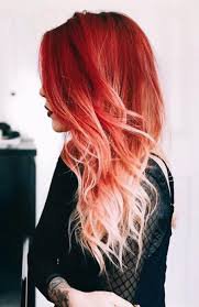 red to white ombre