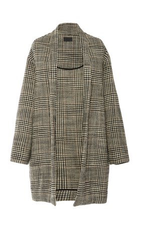 Ainsley Prince Of Wales Checked Wool Coat by NILI LOTAN | Moda Operandi