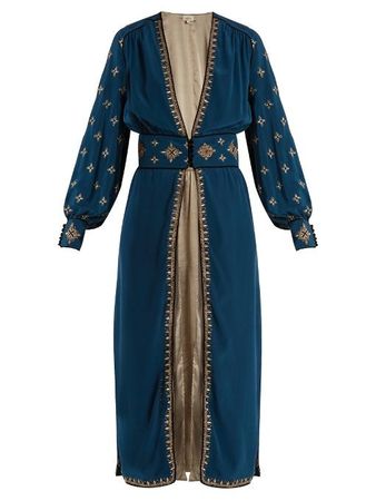 Talitha Embellished Midi Robe Dress