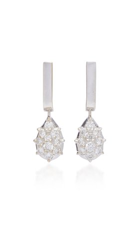Fantom 14K White Gold Diamond Earrings by Carbon & Hyde | Moda Operandi
