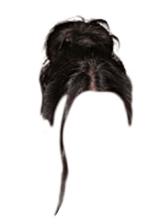 hair bun png with loose strand