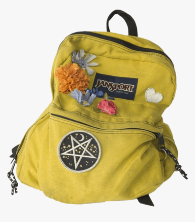83-834887_jansport-backpack-yellow-school-aesthetic-mood-board-png.png (860×978)