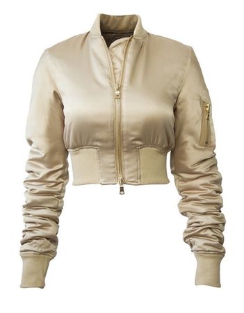 Are You Am I Keta Bomber Jacket in Light Gold