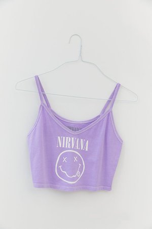 Nirvana Smiley Cropped Tank Top | Urban Outfitters