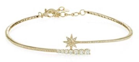 Yellow Gold “ Shooting Star “ Choker Necklace