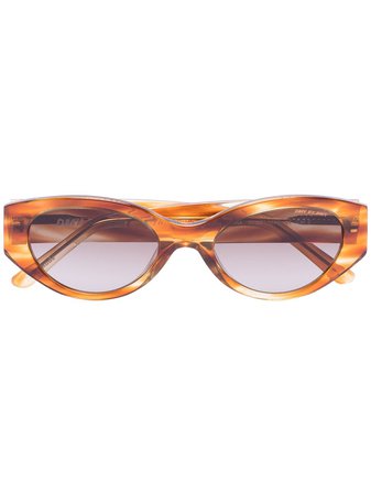 DMY BY DMY Quin Havana Oval Sunglasses - Farfetch