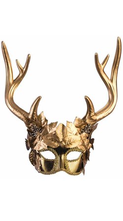 gold antler mask