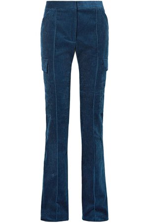 Blue Cotton-corduroy bootcut pants | Sale up to 70% off | THE OUTNET | STELLA McCARTNEY | THE OUTNET