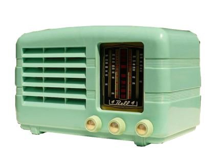 mint green retro radio png filler