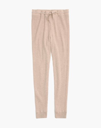 Cashmere Ribbed Jogger Pants pink