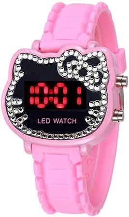 Amazon.com: Fashion Womens Dress Outdoor Sports Electric Watch Pink Silicone Strap Quartz Watch Led Digital Display (Pink) : Clothing, Shoes & Jewelry