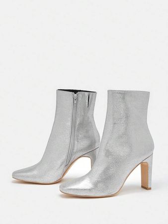 SHEIN BIZwear Women's Stylish Square Toe Short Boots | SHEIN USA