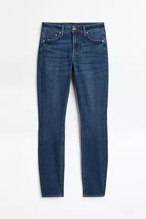 Skinny Regular Jeans - Dark denim blue - Ladies | H&M US