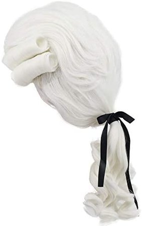 Amazon.com: Yuehong Long Mens George Washington Cosplay Curly Gentleman Lawyer Wig (White): Beauty