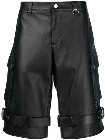 Leather Cargo shorts