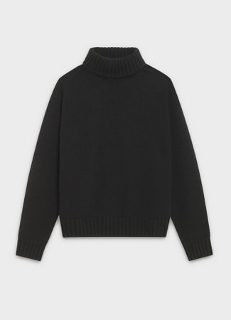 oversize turtleneck sweater in cashmere | CELINE