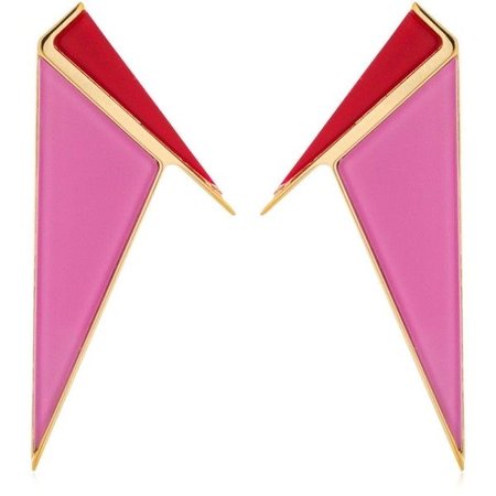 pink red earrings
