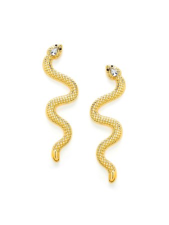 Rhinestone Detail Snake Earrings 1pair | SHEIN