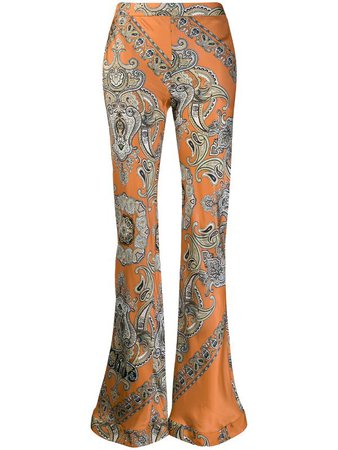 Chloé Paisley Print Flared Trousers - Farfetch