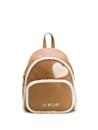 LOVE MOSCHINO shearling backpack