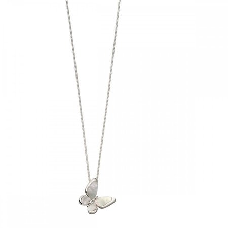 butterfly silver necklace