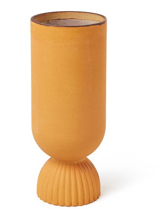 HKliving Ribbed Base vase 25 cm • Orange brown • De Bijenkorf
