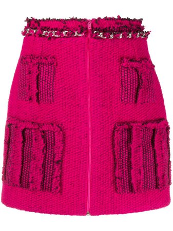 Loulou frayed knitted mini skirt