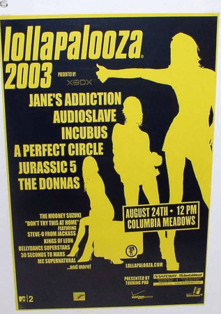 Lollapoolza 2003 music concert