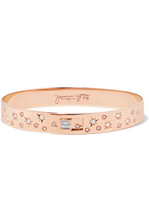 Jemma Wynne | 18-karat rose gold diamond bracelet | NET-A-PORTER.COM