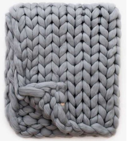 mae lane chunky knot grey gray blanket