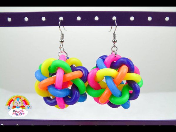 Rainbow Spike Earrings | Etsy