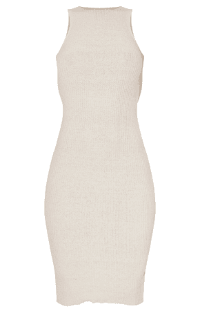 cream sleeveless dress