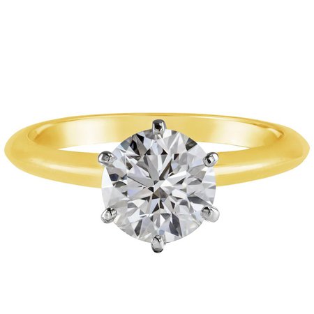 GIA Certified 1.52 Carat Round Brilliant Diamond Solitaire Engagement Ring