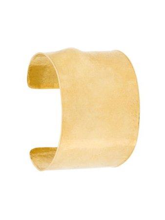 Shop metallic Wouters & Hendrix Gold 18kt yellow gold Signature cuff with Express Delivery - Farfetch
