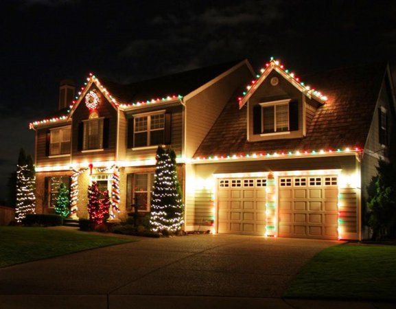house decorated for christmas - Google Search