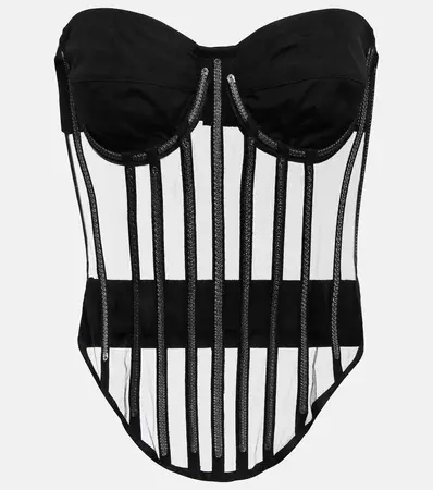 Dolce&Gabbana - x Kim tulle embellished corset | Mytheresa