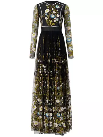 Giambattista Valli Ramages-embroidered silk-tulle Gown - Farfetch