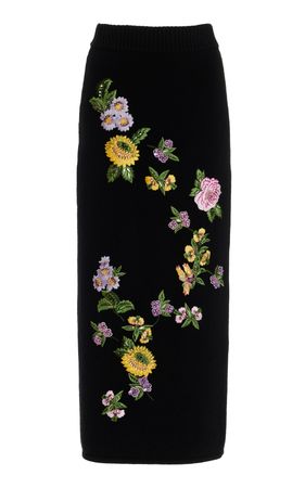 Wool-Blend Midi Skirt By Carolina Herrera | Moda Operandi