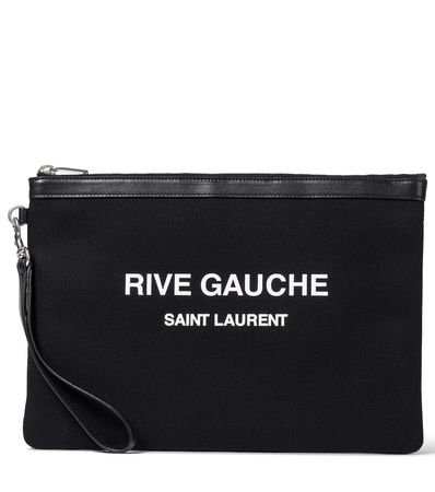 Saint Laurent - Rive Gauche canvas pouch | Mytheresa