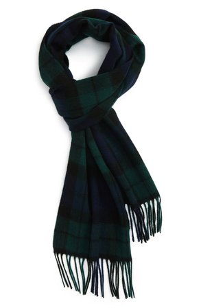 Barbour New Check Lambswool & Cashmere Scarf | Nordstrom