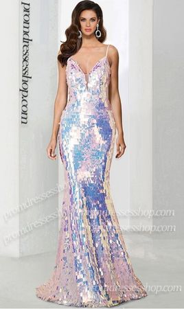 eye catching plunging v neck multi-colored mermaid sequin prom formal evening pageant gown dress-470x789.jpg (470×789)