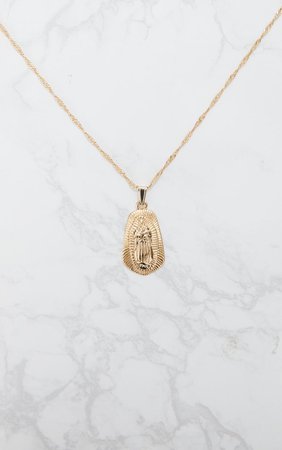 Long Gold Icon Necklace