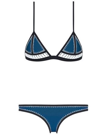 blue triangl bikini california croquet neoprene
