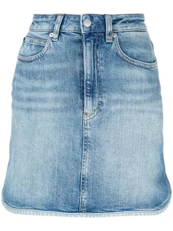 Calvin Klein Jeans binding denim mini skirt